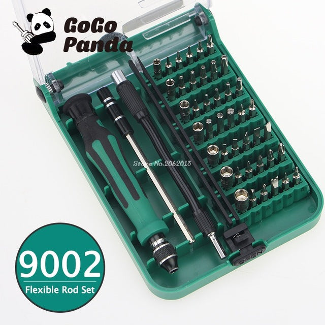 Set di Cacciaviti Magnetici con Design di Brevetto per Spedizione Gratuita 45 In 1 Set di Strumenti di Precisione 9002 / 9001 con Pinzetta