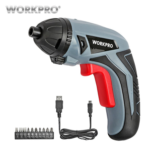 WORKPRO Cacciavite Elettrico Senza Fili Ricaricabile Li-ion 3.6V USB per Uso Domestico