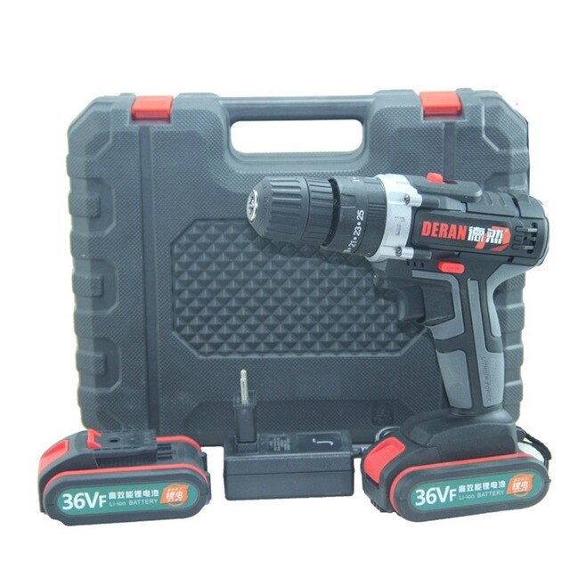 Cacciavite Elettrico 36V con Torcia Batteria Ricaricabile 6500mah Trapano Elettrico Senza Filo Utensili Elettrici Cacciavite a 2 Velocità