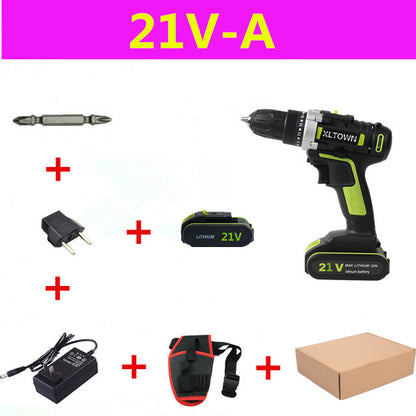 Cacciavite elettrico XLTOWN 21V ricaricabile con batteria al litio trapano cordless con 2 batterie attrezzo elettrico multifunzione trapano a mano